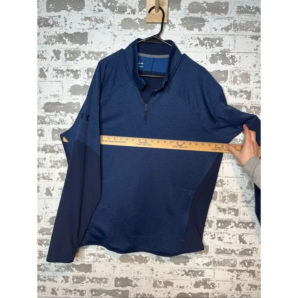 Under armour | men blue two tone 1/4 zip pullover athletic loose fit